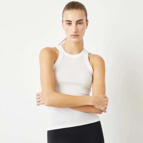 WSLY Rivington Ribbed Tank Top In White - Picture 2 of 5